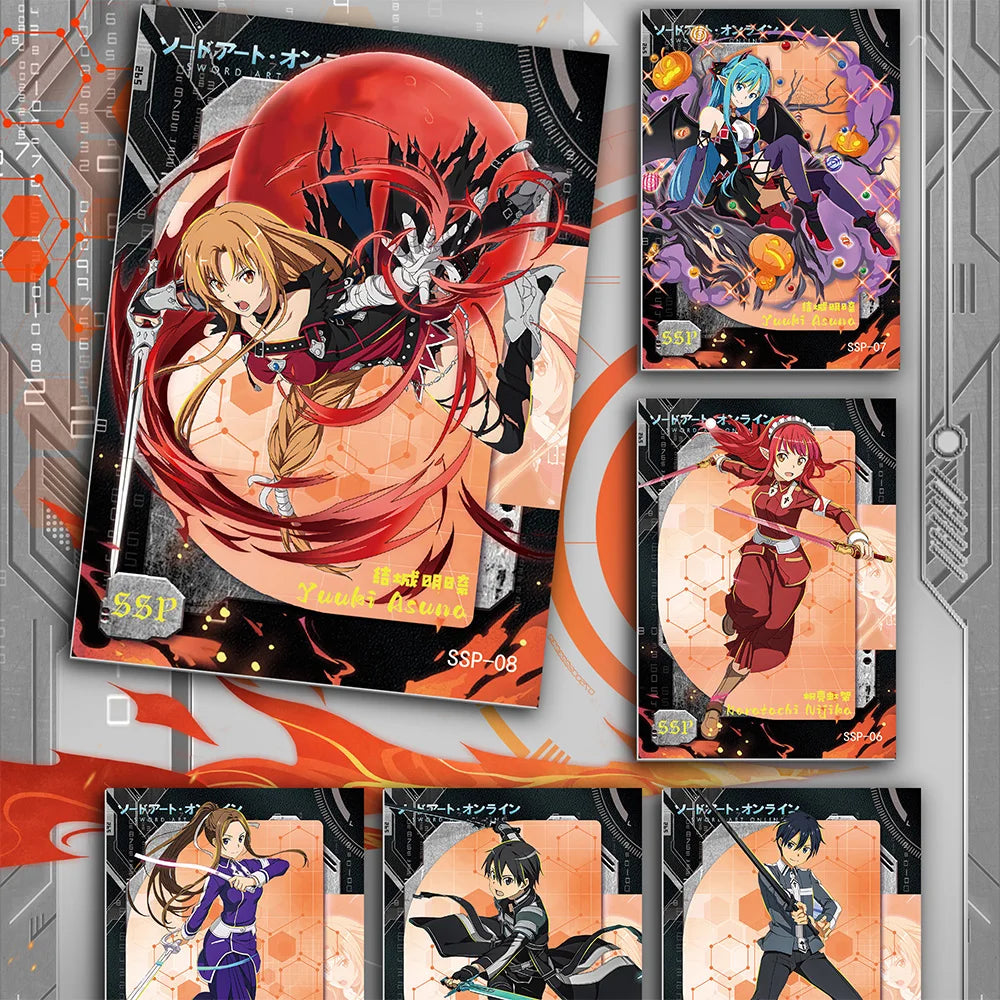 SAO Sword Art Online Cards Anime TCG Flash Trading Cards Booster Box Full Rare Cards Collectible Gift For Fans Birthday Present