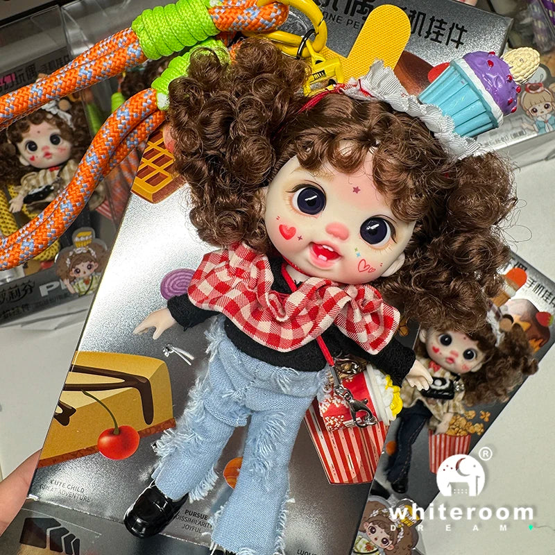 Mini Doll Dolls for girls Labbu doll pocket blyth Boy girl Doll Barbi cry Baby Rainbow Ball jointed doll Mobile phone Decoration