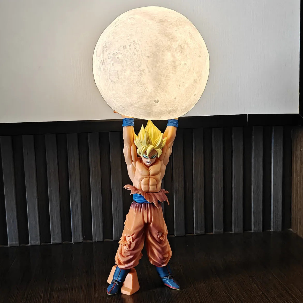 Action Toy Figures Dragon Ball Son Goku Light Lamp Model Kakarotto Kamehameha Wave Magnetic Ornament Action Figure mood lamp