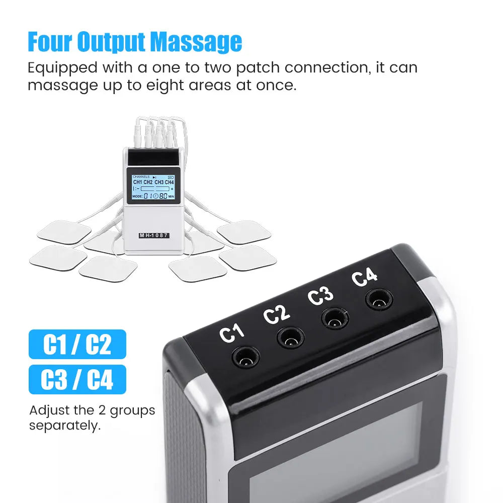8 Electrode Pads 15 Mode Health Care Tens Acupuncture Therapy Massage Machine Pulse Relieve Body Pain Fatigue Massager Apparatus
