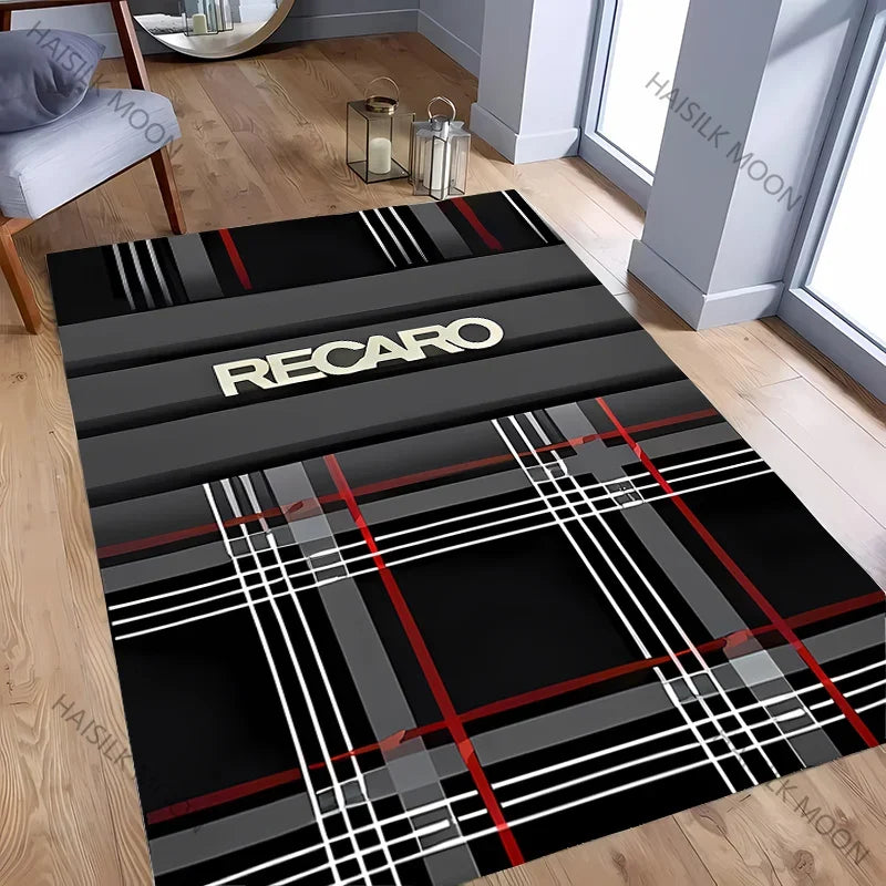 13 Styles R-Recaro Logo Pattern Printed Rug for Living Room, Bedroom, Office, Large Area,Stain Resistant Carpet,Stylish Gift Mat