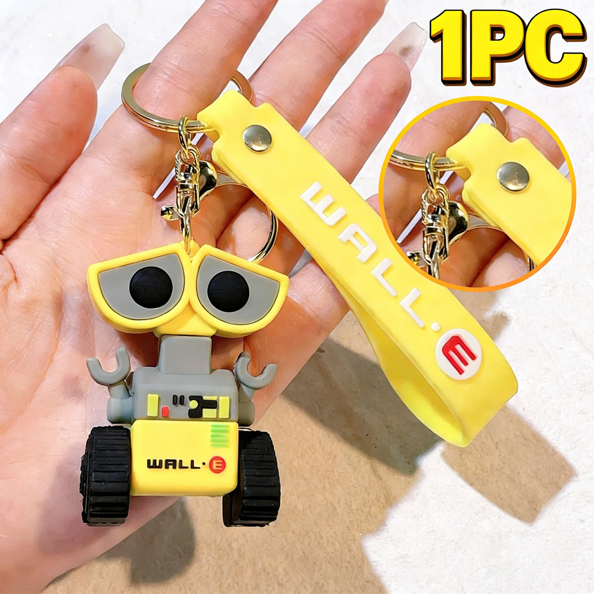 Anime WALL·E Keychain Figure Cute EVE Cartoon Keyring Pendent Jewelry Ornament Toy Birthday Gift Car Key Accessories for Friends