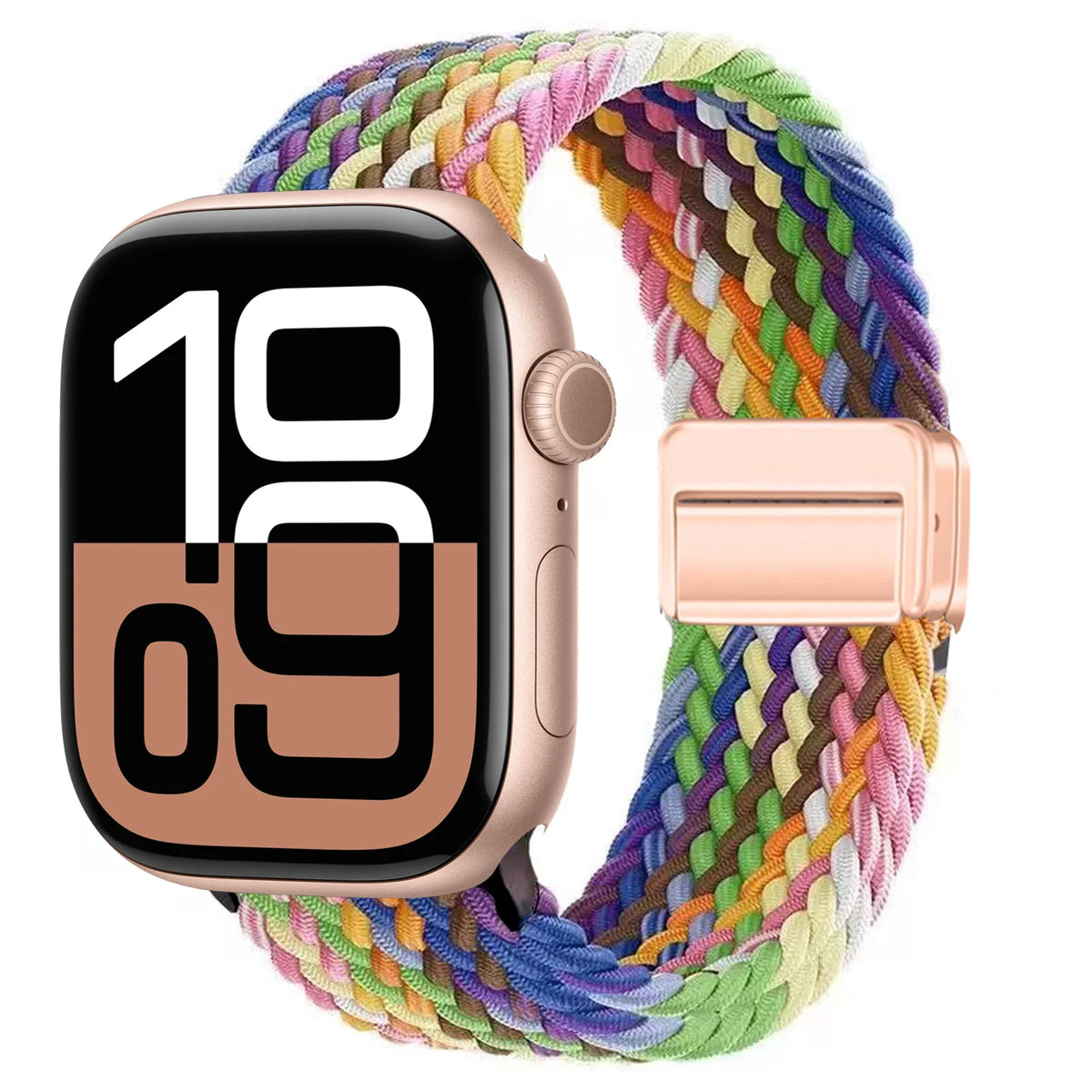 Braided Band For Apple Watch Strap 44mm 40mm 45mm 46mm 49mm 41mm 38 Magnetic Nylon Bracelet iWatch series se 7 6 8 9 10 Ultra 2