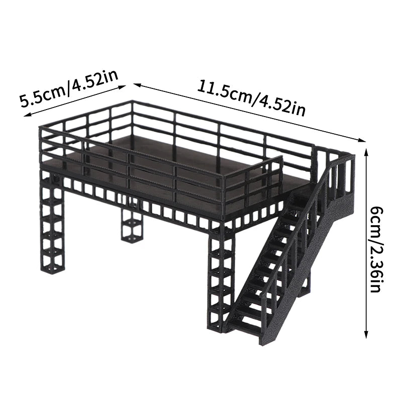 1/64 Scale Diorama Steel Frame Display Stand Model Two-Tier Platform Scene Model Car Garage Model Scene Display Accessories