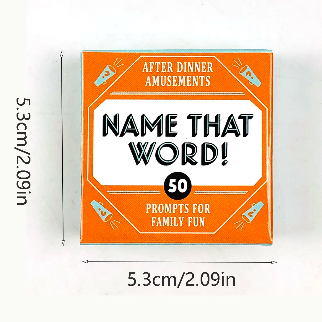 Mini Size Game Cards " Name That Word !"51 Pcs Cards Game Family Gathering Card Game True Heart Flower Adventure Camping Game