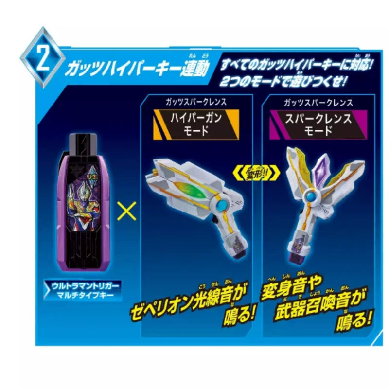 Bandai Dx Ultraman Trigger Super Best Guts Sparklence Transformation Device Anime Collectible Toy For Adult Collection