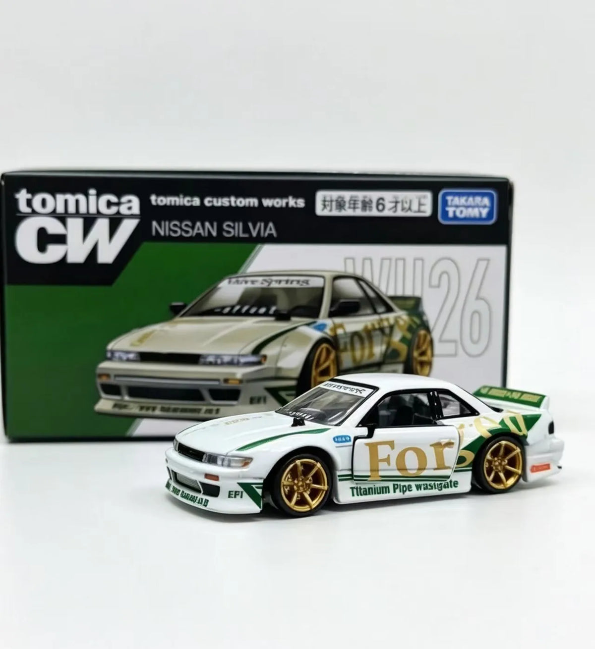 In Stock Tomy Tomica Works Nissan Silvia Diecast Racing Car Model Alloy Collectible Creative Hobby Display Ornament Model Toy