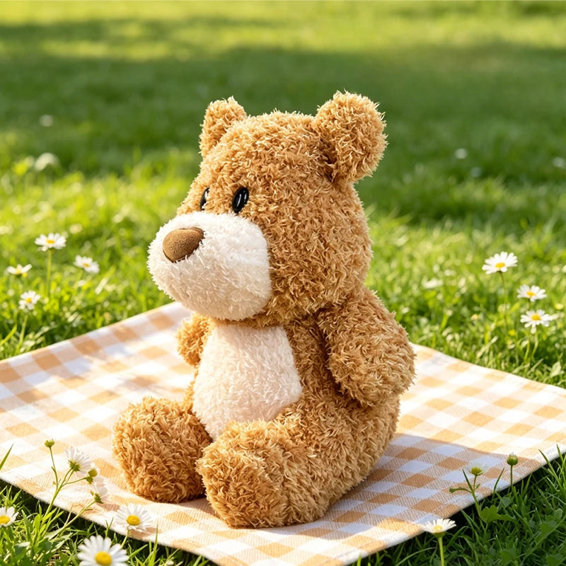 23cm Little Bear Plushie Kawai Soft Sleep Companionship Doll Cute Precious Little Bear Bedroom Decoration Birthday Gift For Girl