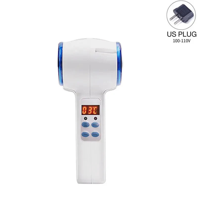 Hot and Cold Hammer Face Massager with Blue Light Therapy Skin Tightening Lifting Anti-Wrinkle Beauty Device