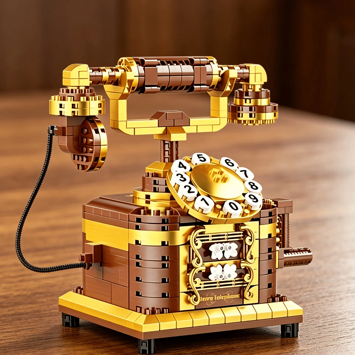 Telephone Building Block Model, Mixed Colors, High-Quality Durable ABS Material, DIY Creative Collection Building Block Set—Exce