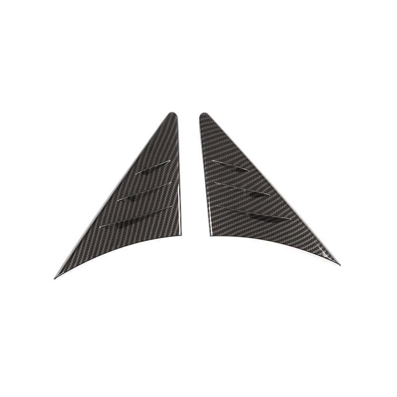 2Pcs Carbon Look Side Mirror Triangle Wind Deflector For Toyota Supra 2019-2025 A90 A91 Rearview Mirror Trim Cover ABS