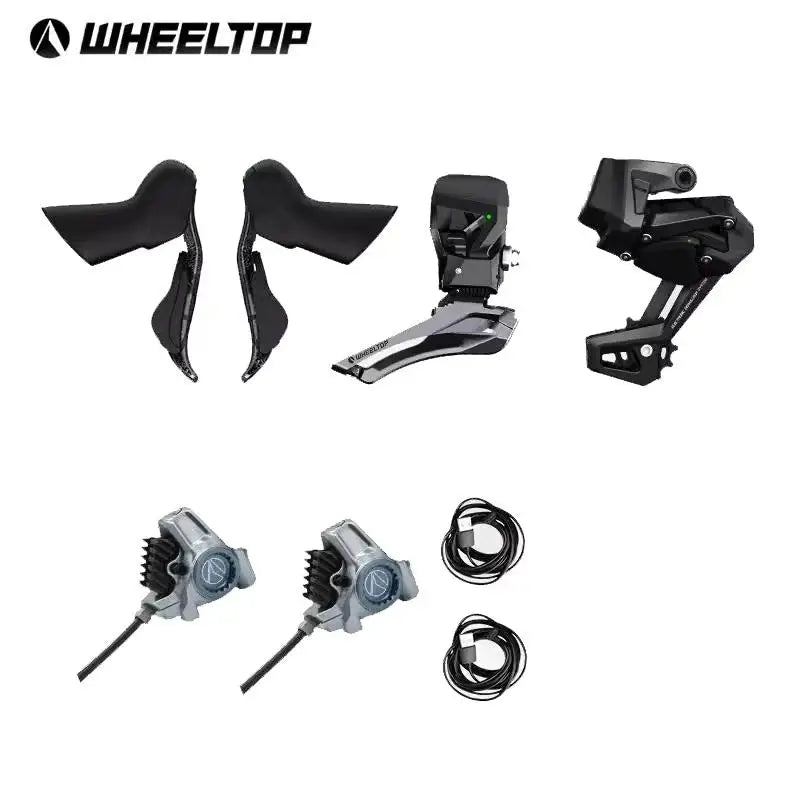 Wheeltop EDS TX 6000 7000 Wireless Electronic Road Bike Groupset Carbon Fiber 7-14 Speed Compatible Rim and Disc Brake
