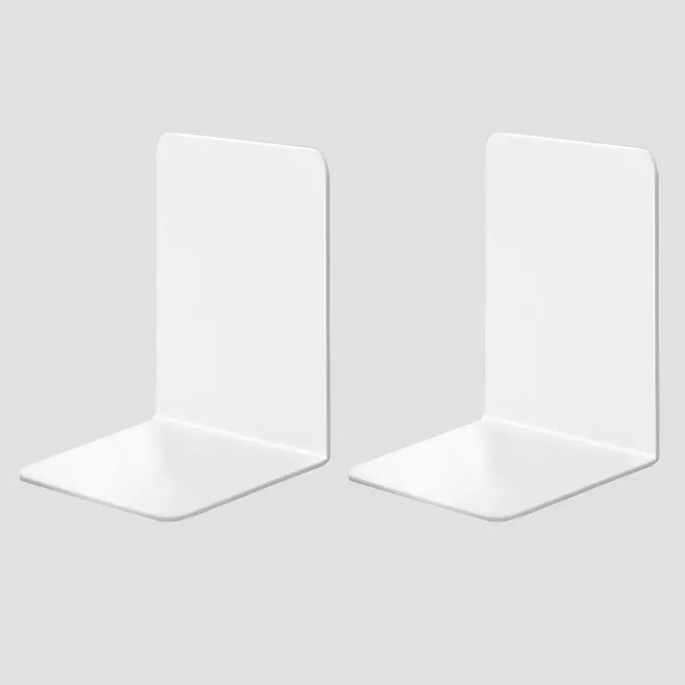 8 Pieces Bookends,Clear Bookends for Shelves,Heavy Duty Book Ends andDesktop Organizer,Book Stopper for Books/Movies/CD