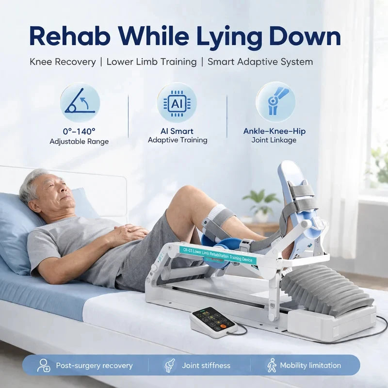 Electric Knee Joint Rehabilitation Machine Home Use Lower Limb Fracture Recovery Leg Exerciser Physical Therapy Device Sprains