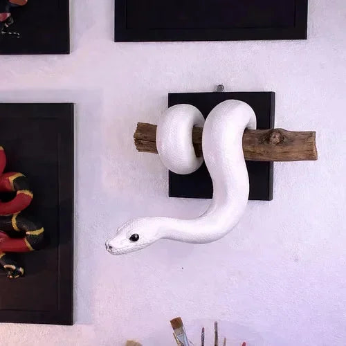Golden Ball Python Wall Art 3D Metallic Snake Sculpture Home Decor For Snake Lovers Halloween Christmas Gift Gothic Accent