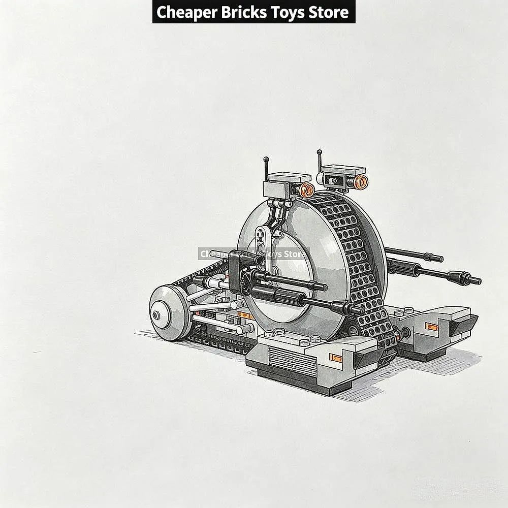 Popular Value Moc Space Vehicle Building Block Creative DIY Driod Assembly Toy Gift for Friends