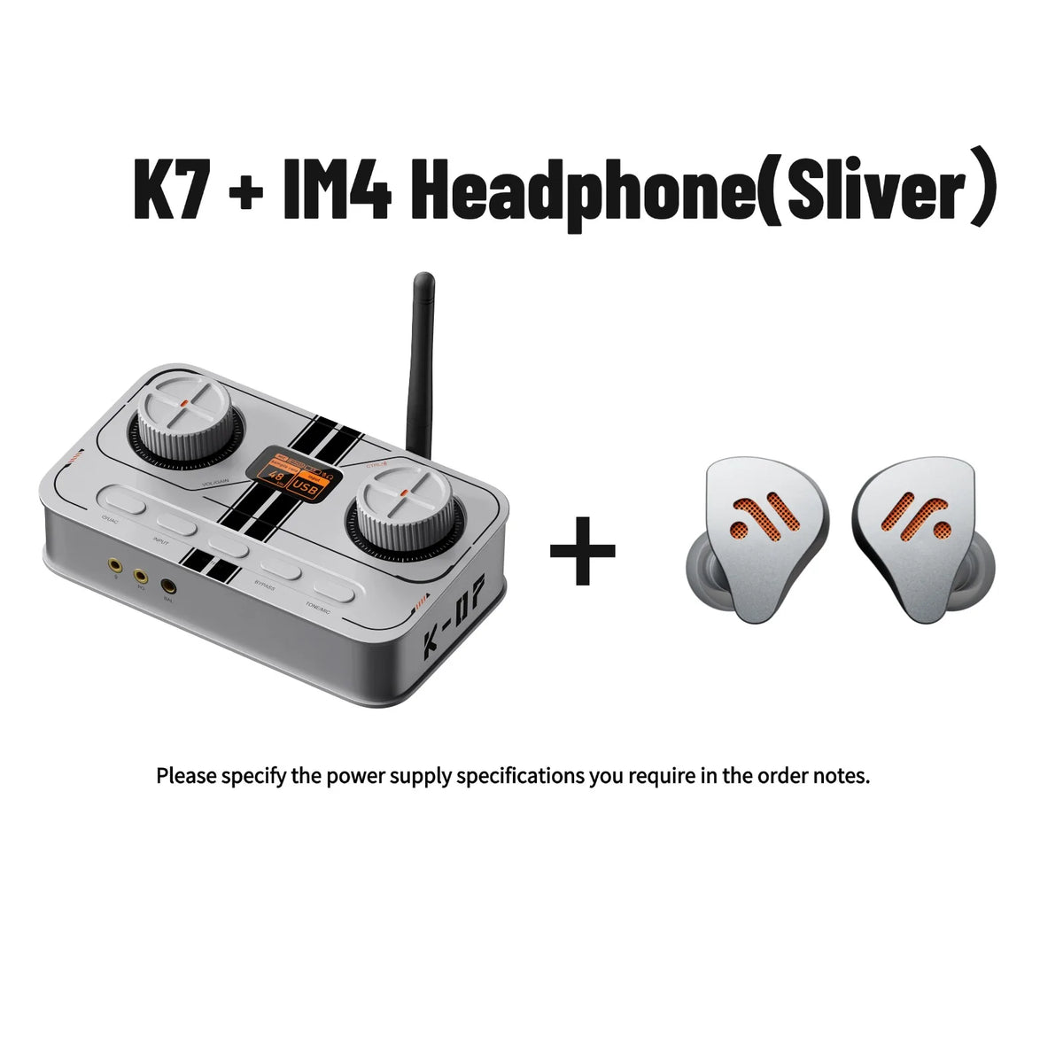Fosi Audio K7 White Gaming Headphone Amp Bluetooth HiFi Desktop DAC Amplifier for PS5 PC Switch Mic Input 3.5mm/4.4mm Output
