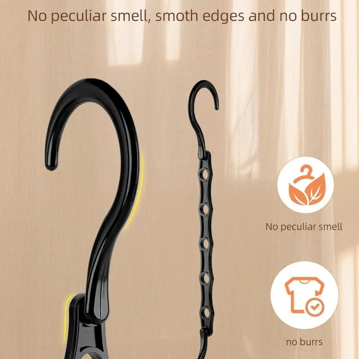 10/5Pcs Black Magic Space Saving Hangers Premium Smart Hanger Hooks Sturdy Cascading Hangers with 5 Holes for Heavy Clothes Clos