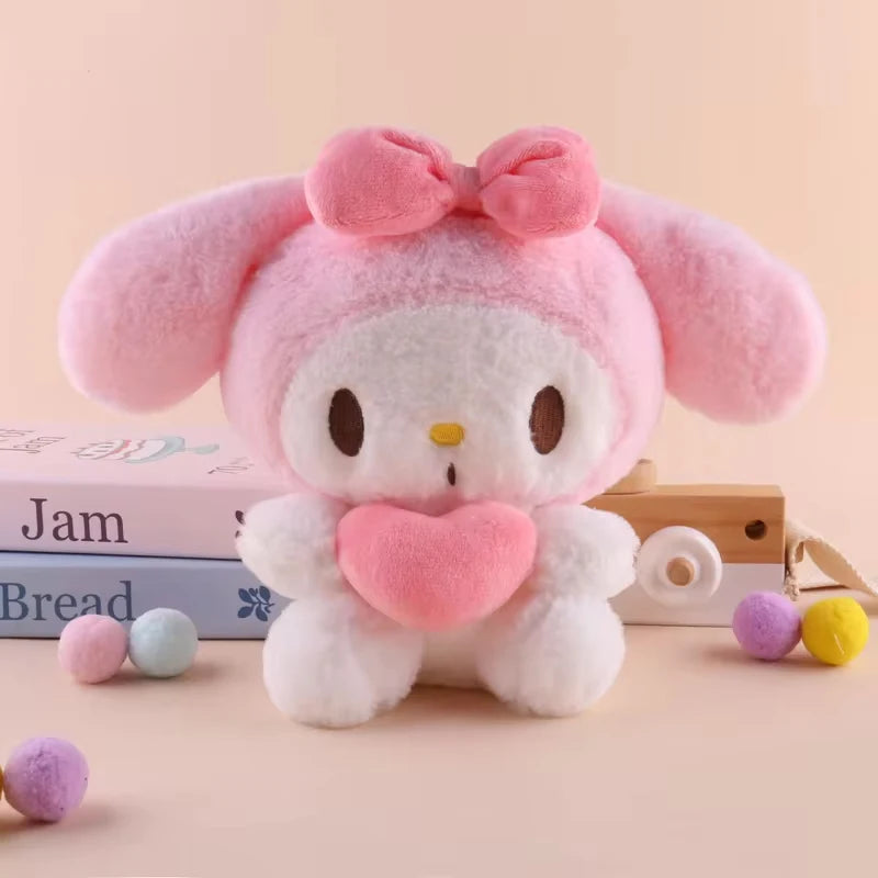 22cm Hello Kitty Kuromi Pillow KT Plush Toy Girls Soft Stuffed Animal Toys Heart My Melody Cinnamoroll Stuff Doll Gifts... 