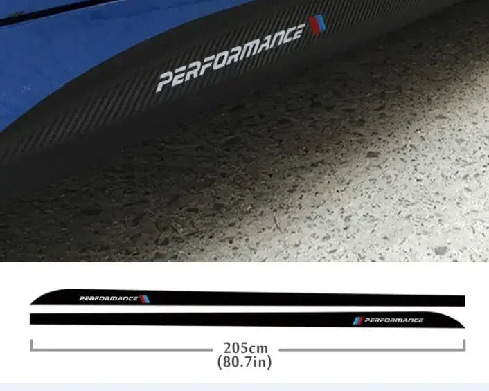 M Performance Door Side Skirt Sticker Decal For BMW F20 F40 F22 F30 E90 F32 F10 F06 F07 F46 M3 M4 M5 E60 Z4 G20 F15 F16 G30 X1