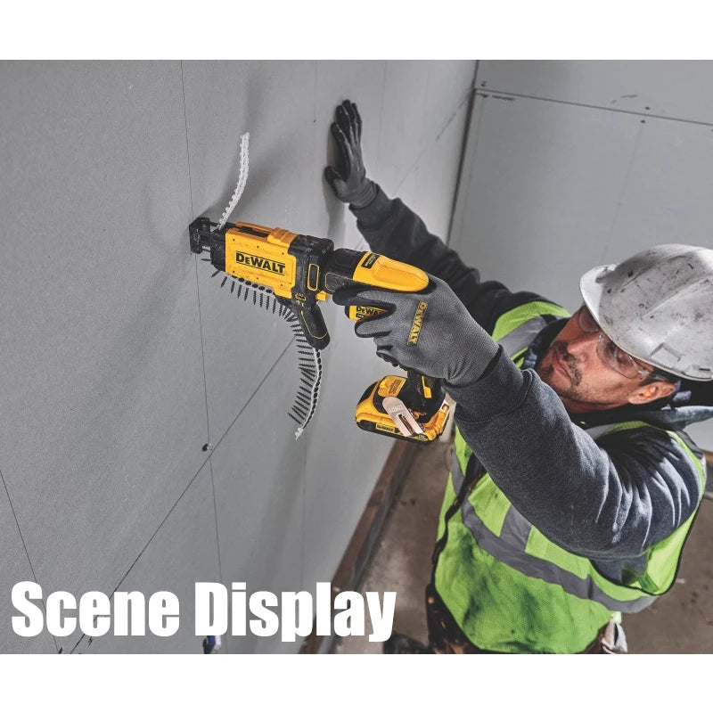 DEWALT DCF6202 Collated Drywall Screw Gun Attachment, 360°Rotation Slim Nose Removable Shoe for Tight Corners Tool-Free Cleaning