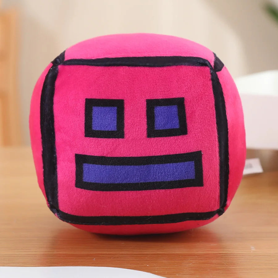 12cm Geometry Dash Plush Toys Cute Soft Stuffed Anime Game GD Dolls For Kid Birthday Christmas Gift Keepsake Decor