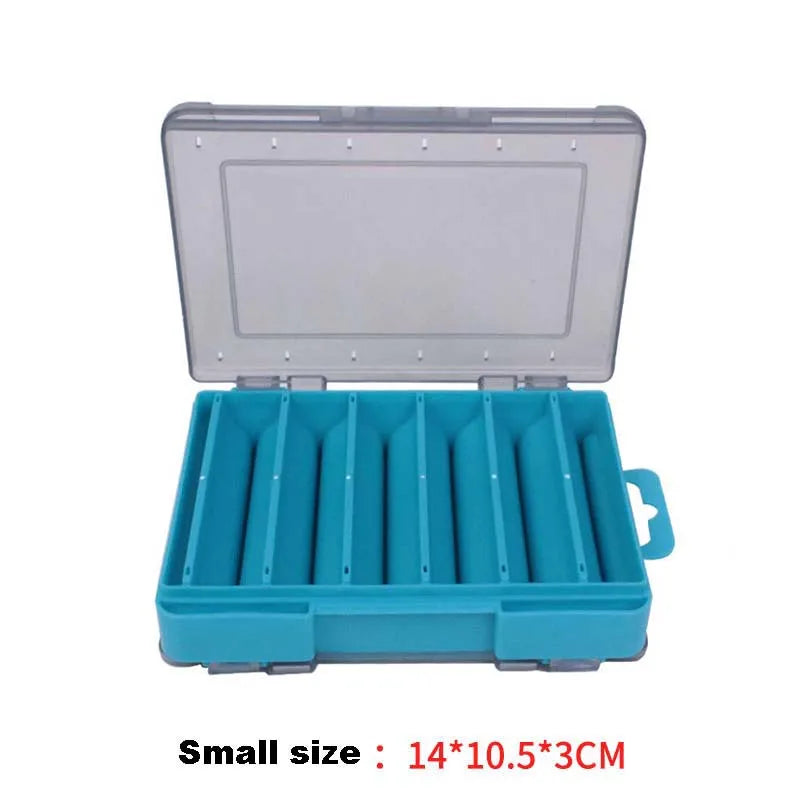 Fishing Tackle box 14 Compartments Fishing Accessories Lure Hook Storage Case Double Sided Fishing Tool organizer boxes