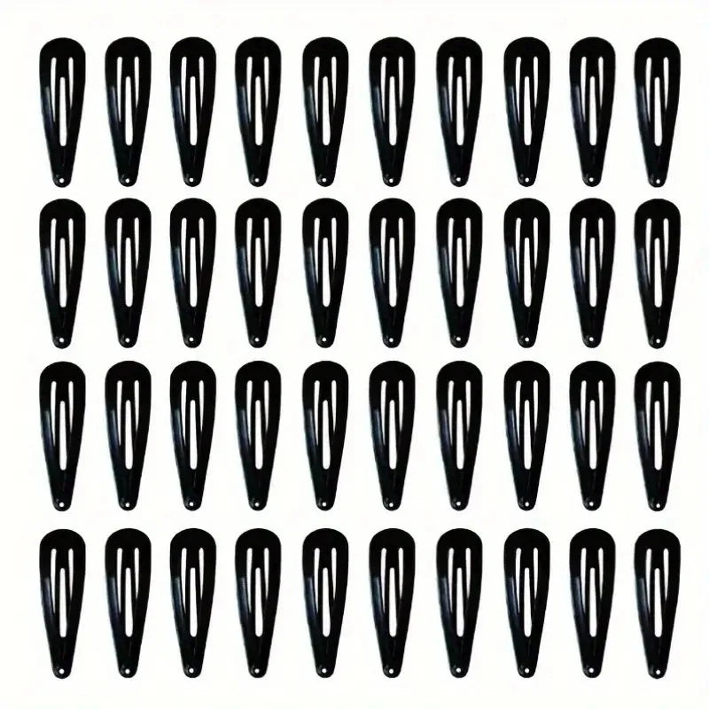 10/50Pcs Snap Hair Clips Candy Color Glossy 5cm/2in No Slip Metal Hair Pins Clips Barrettes Accessories for Baby Girls Hairpins