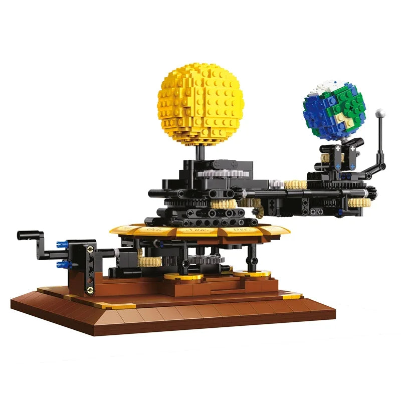 865 Pcs Cada MOC City Solar System Earth and Sun Clock Building Blocks Science Experiment Education Bricks Toys Boys Gifts
