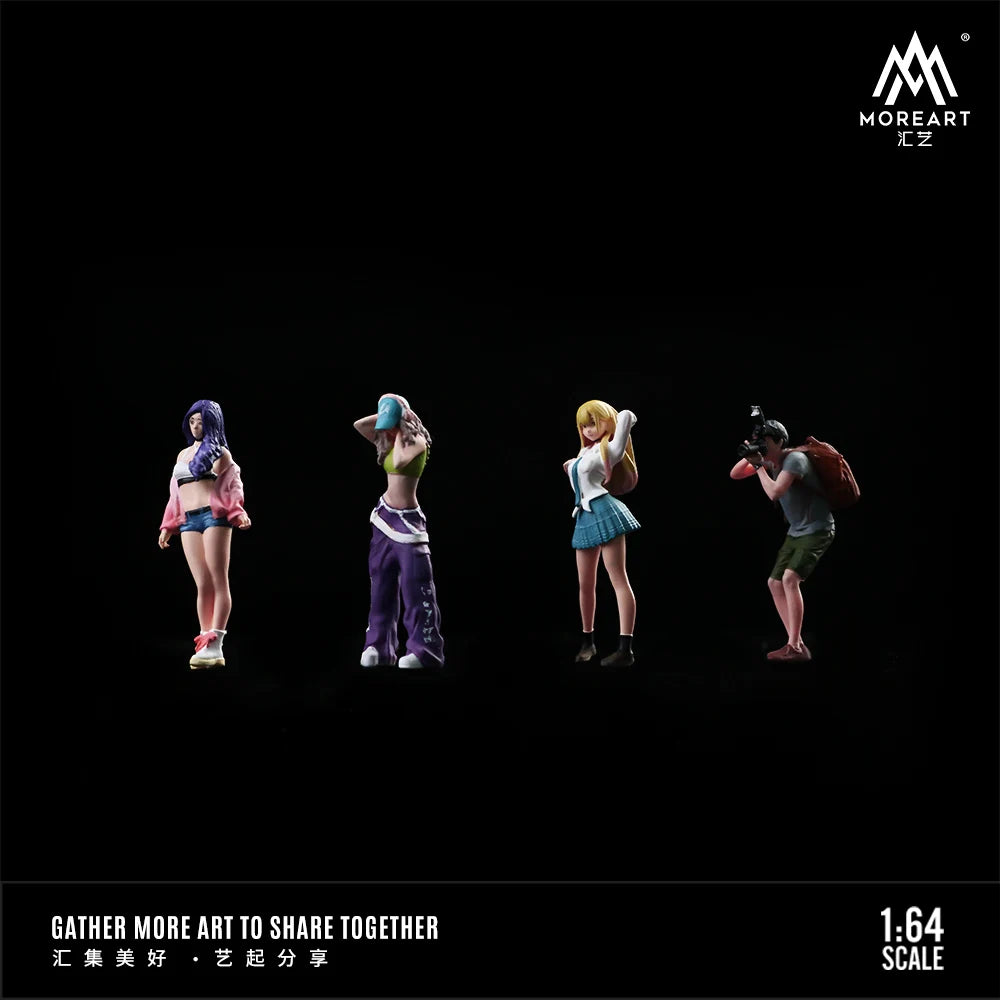 More Art 1:64 Action Figure Set,Street Shot Beauty Doll Set Decoration Figure Model For Display & Collection & Gift
