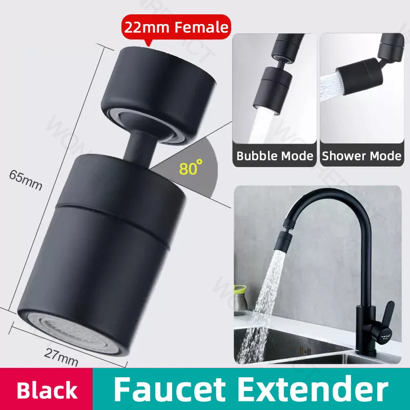 Bathroom Household Faucet Nozzle Rotating Head Aerator Water-saving Splash-proof Brass Tap Spray Extender Sink Faucet Bubbler
