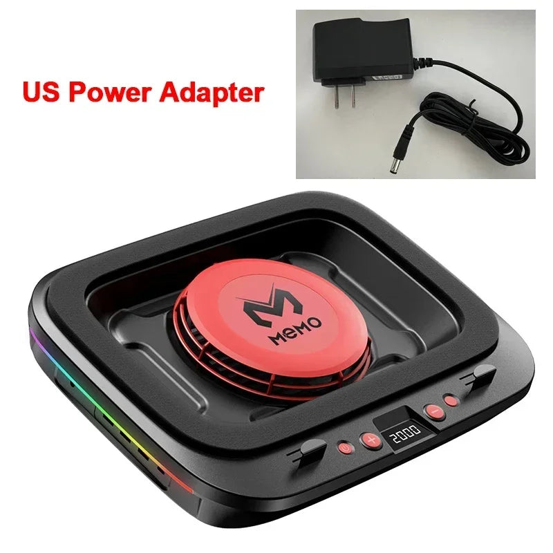 MEMO FL08 7 Angle Adjustable Notebook Powerful Fan Cooling Pad for 14-19'' Game Laptop Cooler Strong Wind Kickstand Base Bracket