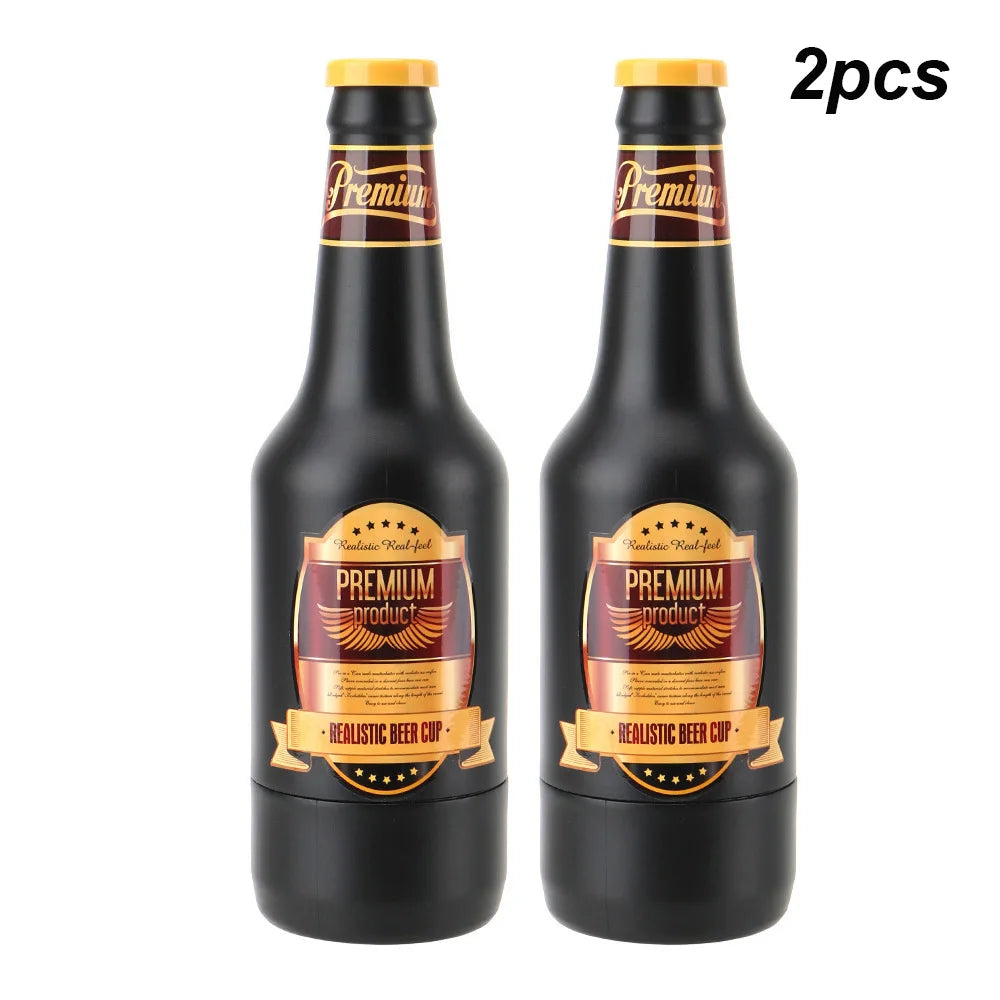 Sexy Beer Bottle Male Masturbator Vaginal Real Pussy for Men 18+ Glans Sucking Penis Exerciser Sex Toy Adult Erotic Product Shop