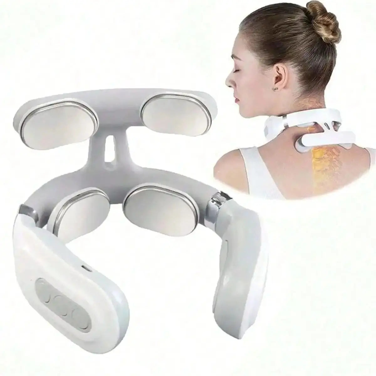2026 1pc Portable Electric Neck Massager, Smart Cervical Massager - Neck and Shoulder Relief Rechargeable