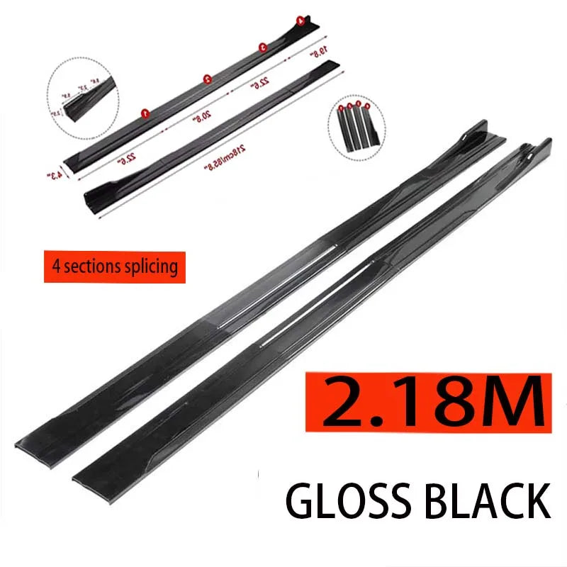 FOR BMW F30 F80 M3 F82 M4 2M Car Side Skirt Extension Plate Lip Separator Bumper 2.18M Racing Side Spoiler