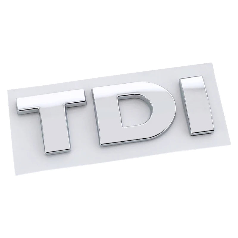 3D ABS Black Red Logo TDI Emblem Letters Decal Car Rear Trunk Badge TDI Sticker for VW Accessories