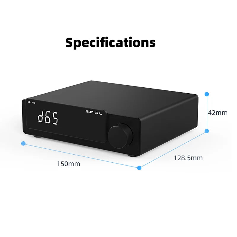 SMSL D-6s MQA MQA-CD ES9039Q2M Bluetooth Decoder XU316 D6s DAC with Remote Control