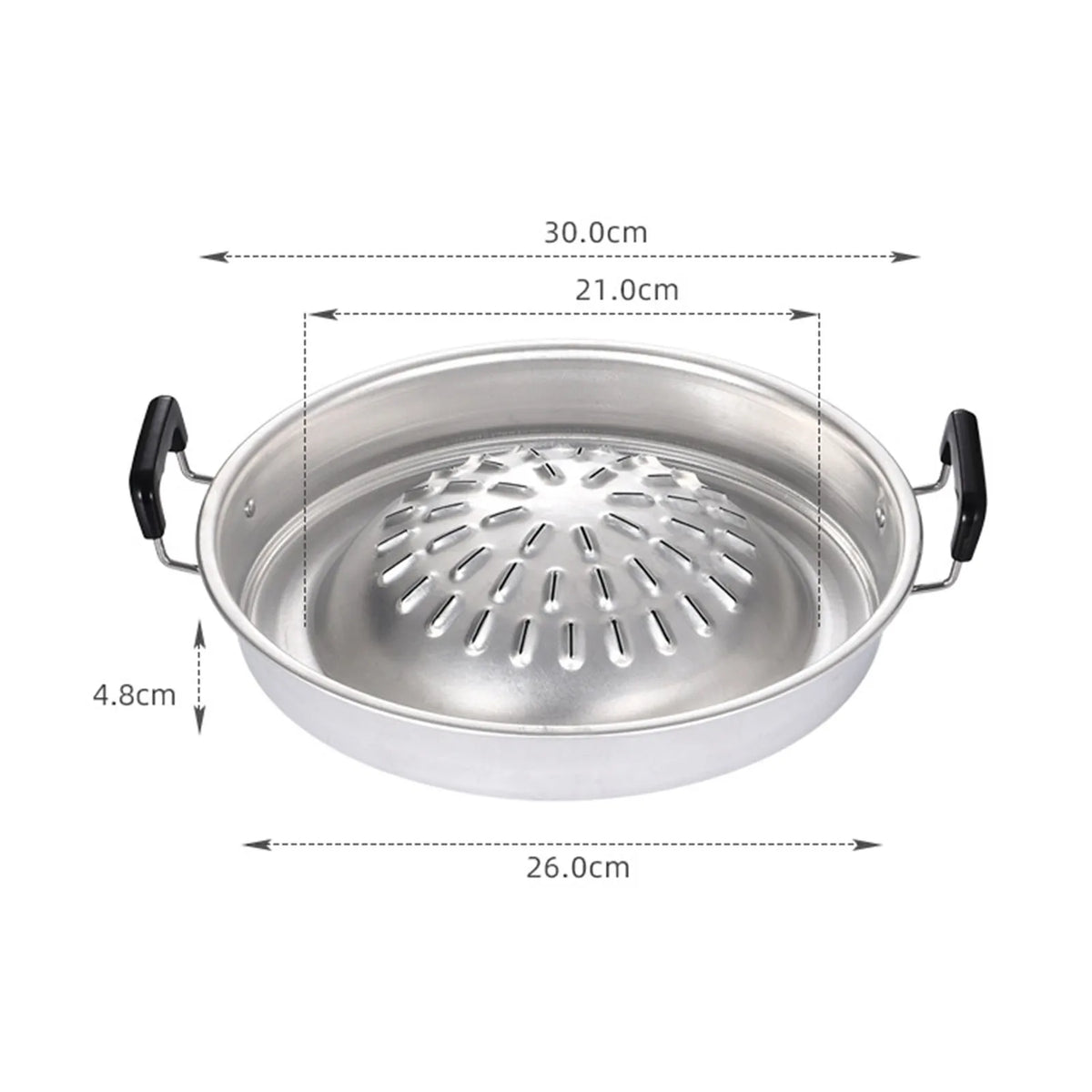 Barbecue Grill Pot Steak Grill Charcoal Pan Multifunctional Aluminum Barbecue Grill Hot Pot for Family Gathering Outdoor Picnics