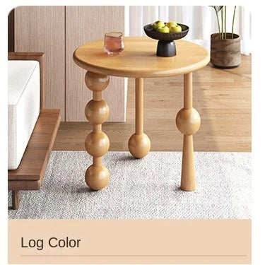 Scandinavian Solid Rubber Wood Table Small Side Table Creative Design Coffee Table Living Room Household Sofa Side Table