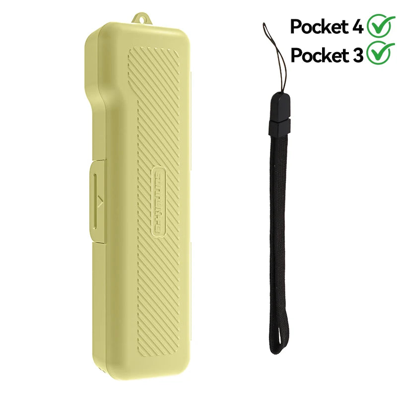 For DJI Pocket 4 3 Storage Box Anti Drop Flip Cover Water Resistant Camera Shell W Lanyard for Outdoor Shooting Vlog Accessories