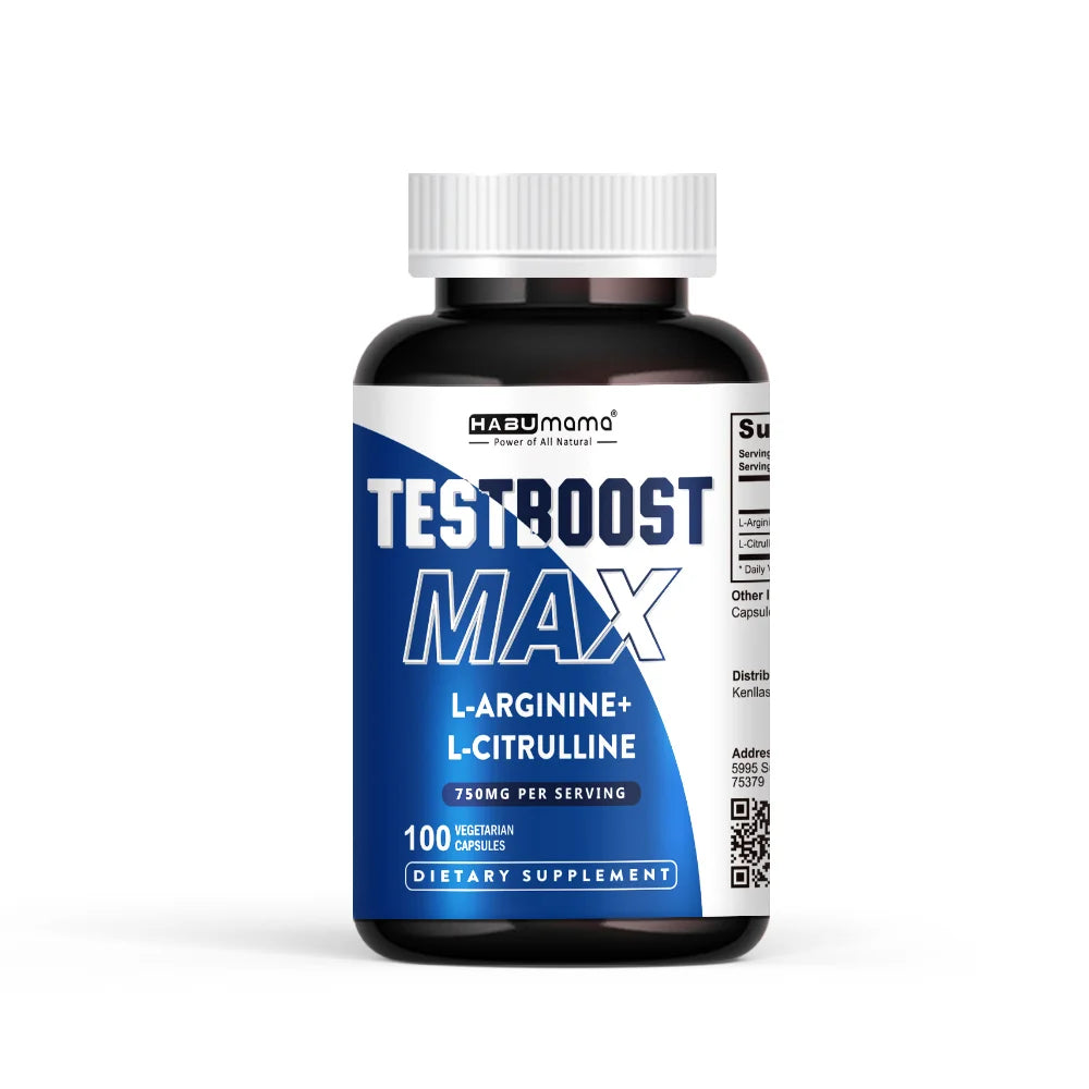 100 Caps | L-Arginine + L-Citrulline Complex | Energy & Enlargement Size Growth Male Support | Experts Clinically Studied