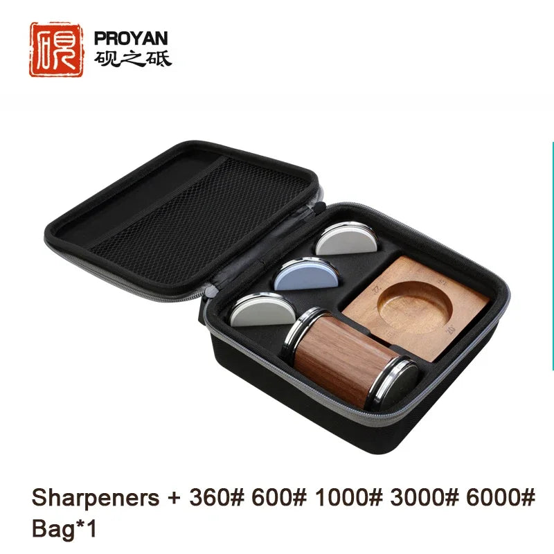 PROYAN Professional Sharpening Stone Roller Type Fixed Knife Sharpener Diamond Ceramic Whetstone DIY Woodwork Tool Grindstone