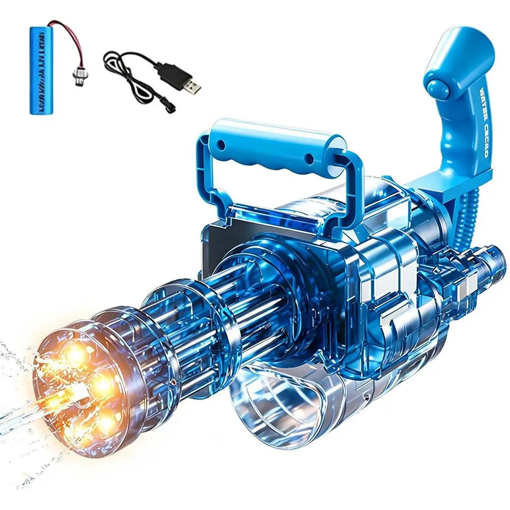 2026 New Rotating Spitfire Gatling Electric Continuous High Pressure Pulse Water Gun with Large Capacity Black Technology Water