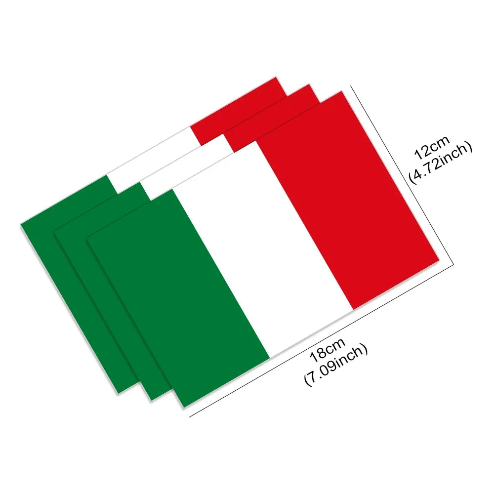 Italian Flag Car Sticker Car Window B Pillar Vinyl Decal Motorcycle Auto Accessories For Alfa Romeo Lancia Fiat Ferrari Maserati