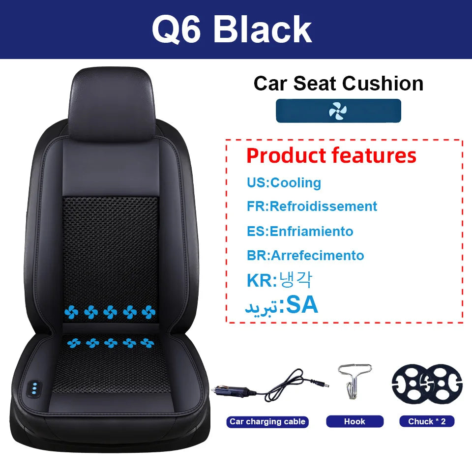 E-ACE 3-in-1 Large Truck 12V&24V Car Mounted Ventilation Cooling Heating Massage Seat Cushion Truck Blowing Cool Seat Cushion