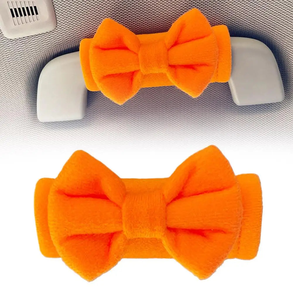 Bow Tie Car Handle Protector Cover Cute Car Roof Armrest Cover Car Roof Handle Protective Cover Butterfly Bow Roof Armrest Cover