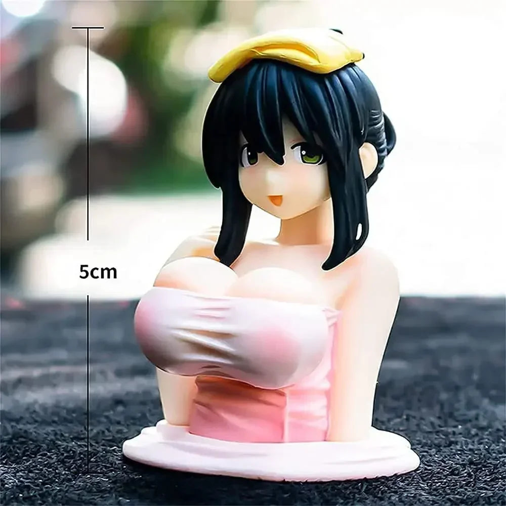 1/2pcs Car Phone Holder Bikini Beach Girl Cartoon Anime Cute Kanako Chest Shaking Ornaments Car Dashboard Decoration Interior