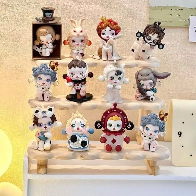Pure Solid Wood Figure Display Rack Storage Rack Desktop Trendy Figure Pops Mart Blind Box Doll Succulent Green Plant Ladder Rac