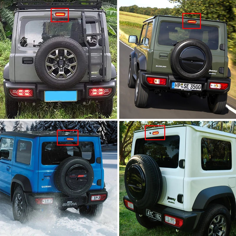 1Pcs For Suzuki Jimny JB64 JB74 2019-2021 LED Rear 3rd Third Brake Cargo Light Car High Mount Stop Lamps Smoked Shell Red