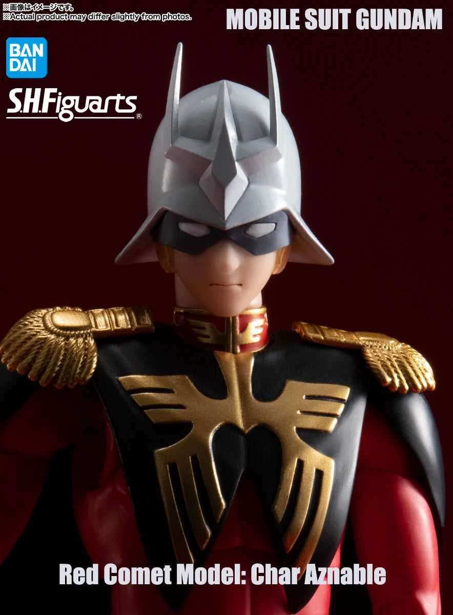 Bandai S.H.Figuarts MOBILE SUIT GUNDAM Red Comet Char Aznable Premium Collectible Model Gift